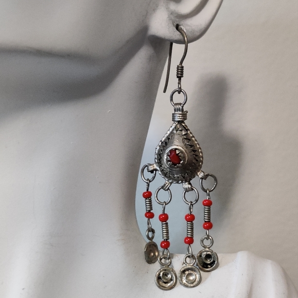 Vintage Moroccan Berber Dangling Earrings - Picture 10 of 16